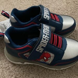 NWT Spiderman Kids Sneakers - Blue, Red, and Silver